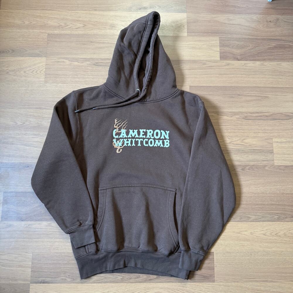 Cameron Whitcomb 2026 Tour Concert Merch Brown Hoodie Pullover Sweatshirt Sz S